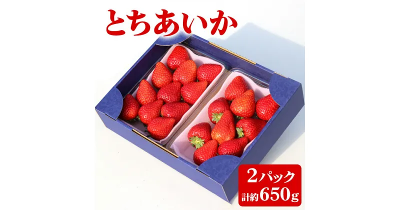 【ふるさと納税】[2025年1月～発送 数量限定]「とちあいか 2パック」計約650g 贈答用化粧箱入り 約4人分｜いちご イチゴ 苺 果物 日光産 栃木県産 フルーツ 期間限定 先行予約 [0225]