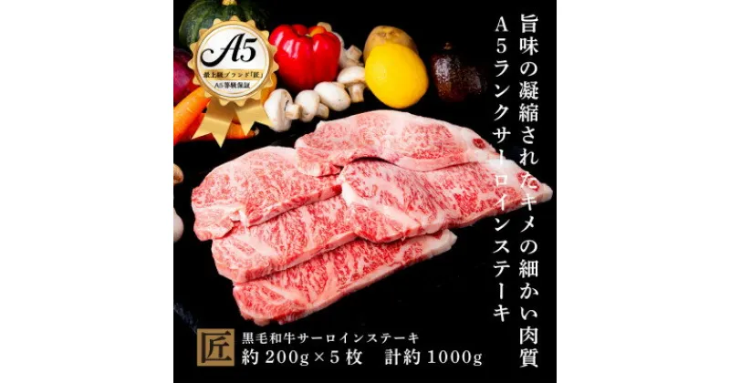 【ふるさと納税】おやま和牛 A5 極 サーロイン 約200g×5枚【配送不可地域：離島】【1096927】