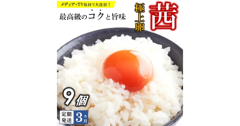 【ふるさと納税】【定期便3回】高級品質! 箱庭たまご 「茜」 9個｜ たまご 卵 高級 定期便 特産品 栃木県 真岡市 送料無料 高級卵 玉子 卵かけご飯 生卵 たまごかけ