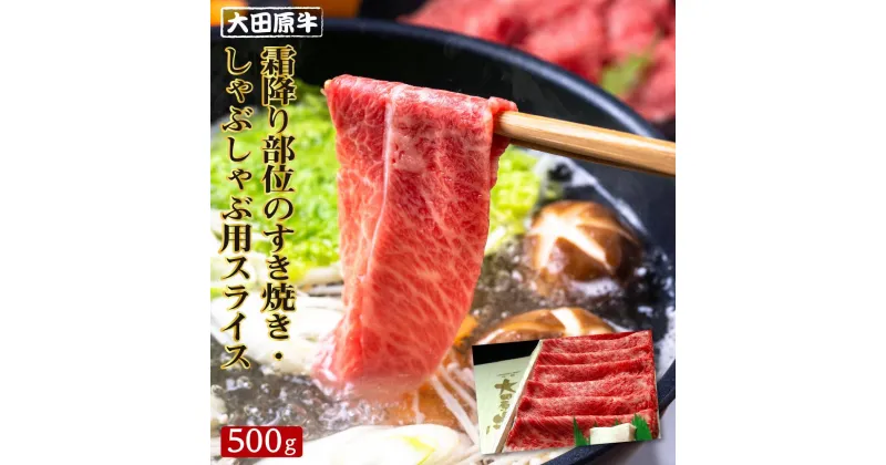 【ふるさと納税】大田原牛　霜降り部位のすき焼き・しゃぶしゃぶ用スライス（500g）