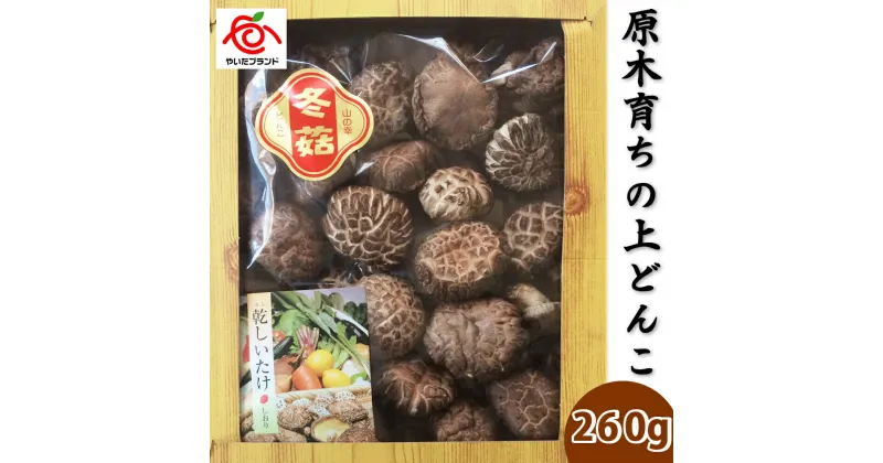 【ふるさと納税】肉厚・厳選！原木育ちの上どんこ260g｜栃木県 矢板市 しいたけ 椎茸 産地直送 [0334]