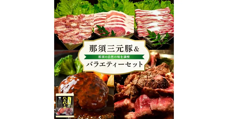 【ふるさと納税】 那須三元豚 & バラエティー セット 栃木県 那須塩原市 豚肉 詰め合わせ 肉 豚ロース 豚バラ 豚トロ ハンバーグ サイコロステーキ お弁当 簡単 便利 惣菜 おかず 焼肉 BBQ バーベキュー お取り寄せ 送料無料