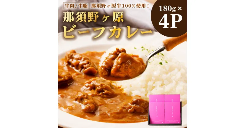 【ふるさと納税】那須野ヶ原ビーフカレー180g×4P 栃木県 那須塩原市 レトルト 牛肉 那須野ヶ原牛 ブランド牛 国産 肉 カレー 電子レンジ 簡単調理 湯せん 時短調理 お取り寄せ グルメ 送料無料