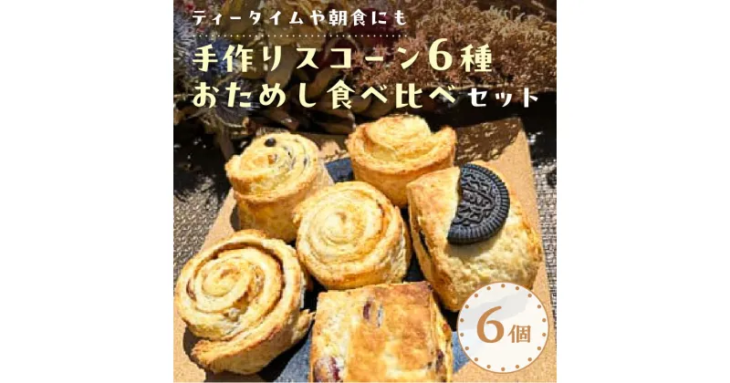 【ふるさと納税】【ティータイムや朝食にも】手作り スコーン 6種 おためし 食べ比べ セット 栃木県 那須塩原市 五弁乃華本舗 プレーン チョコチップ アップル イチゴ クランベリー オレオサンド しっとり おやつ お菓子 冷凍 送料無料